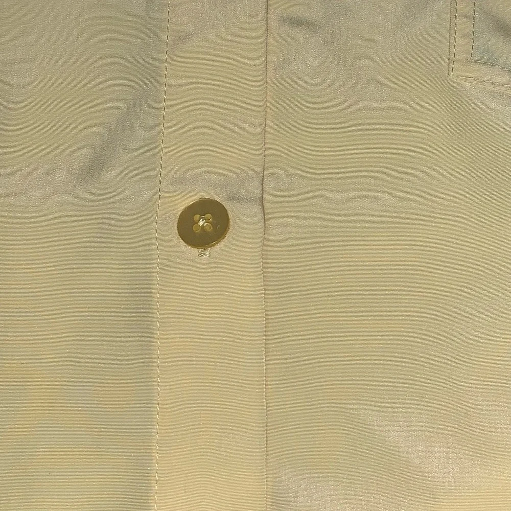 Bright yellow Susan Graver button down blouse (size L) - Picture 9 of 11